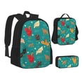 thumbnail image 2 of Naloa Hens And Rooster Print Large Capacity Backpack Lunch Bag Pencil Case Combination 3 Piece Set for Student, 2 of 8