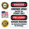thumbnail image 7 of Confined Space Entry By Permit Only Bilingual Sign, OSHA Danger Sign, (SI-4076) 24x36 Corrugated Plastic, 7 of 7