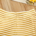 thumbnail image 6 of Annhoo Toddler Baby Girls Outfits Summer Stripes Print Knitted Sets Short Sleeve Round Neck T Shirts with Shorts, 6 of 8