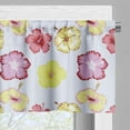 thumbnail image 3 of Ambesonne Floral Country Valance Pack of 2, Hibiscus Silhouettes, 42"X18", Dark Coral and Pale Green, 3 of 5