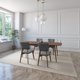 thumbnail image 3 of Juego de Comedor Extensible de Madera con 4 Sillas para 4 Personas, Mesa y Sillas para Comedor y Cocina, Midtown Concept Rio, Nogal y Gris Oscuro, 3 of 5
