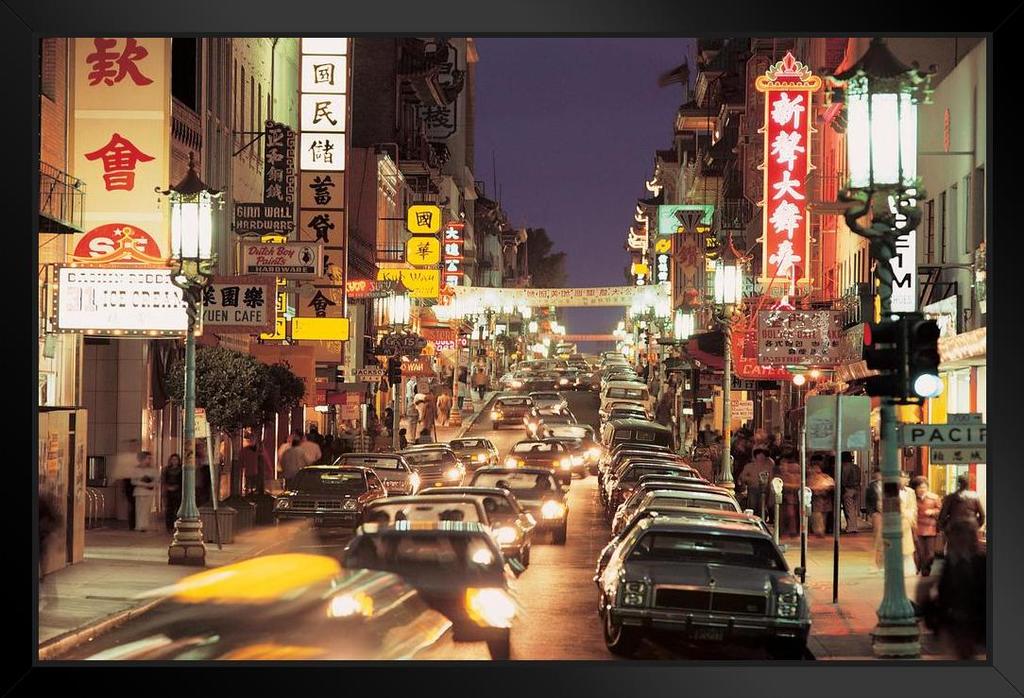 Chinatown Grant Avenue San Francisco California Photo Photograph Art Print Stand or Hang Wood