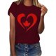 thumbnail image 4 of Camisas de Manga Corta para las Mujeres Impresión de Manga Corta Cuello Redondo, Camisa Casual de Poliéster para las Mujeres, Lavado de Manos, 4 of 8
