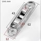 thumbnail image 3 of 4 piezas Rueda de Tragó/Carril Tipo Plano Puerta Corrediza 77 Estilo Deslizante Acero Inoxidable Marco, 3 of 10