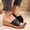 Black, variant on YLOMAY Sandals for Women 2025 Summer Women's New Fish Mouth Muffin One Sandals Wedge Sandals Date Night Heeled Sandals up to 30% off