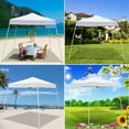 thumbnail image 5 of 8 X 8 FT Pop-Up Slant Leg Canopy Tent, Reinforced Steel Frame Commercial Instant Shelter with 3 Adjustable Heights, Easy-Carrying Lightweight Canopy with Carry Bag,White, 5 of 7