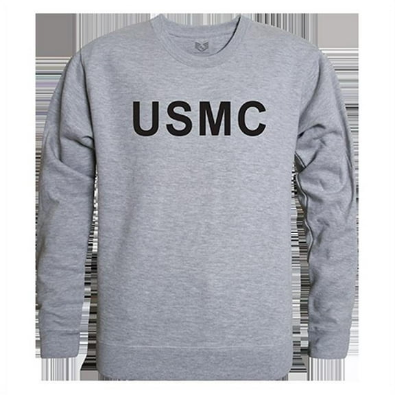 Rapid Dominance  USMC Graphic Crew Neck Sweatshirt, Heather Grey - Large