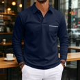 thumbnail image 5 of Fabrcox Mens Polo Shirts Long Sleeve Button Down Collared Golf Shirt for Men Regular Fit Casual Office Mens Dress Shirts with Chest Pocket XXXL, 5 of 8