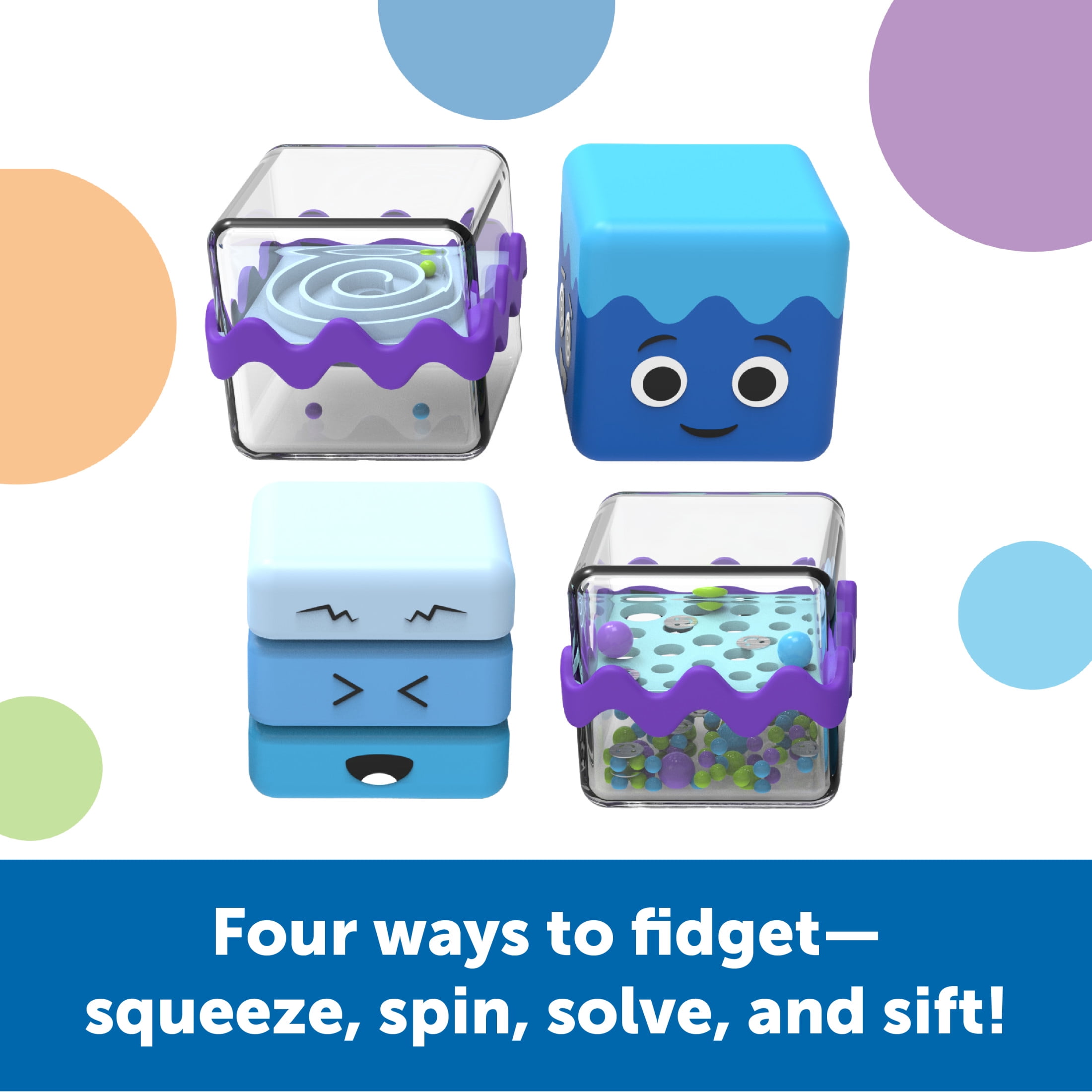 Learning Resources Cool Down Cubes Sensory Fidget Set - Calming Corner Activities, Ages 4+