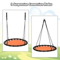thumbnail image 5 of YYAo Outdoor Patio Porch Swing, Swing Chair Bench, 40" Kids Play Multi-Color Flying Saucer Tree Swing Set with Adjustable Heights-Orange, 5 of 6