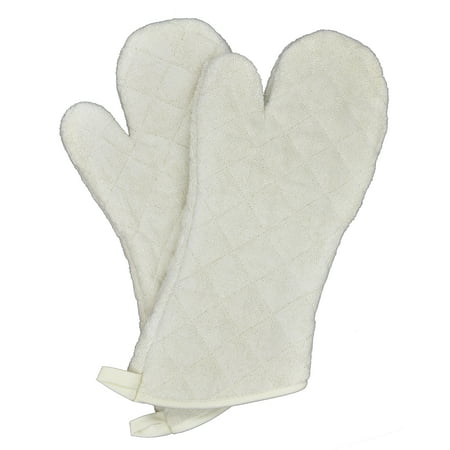Terry Oven Mitts Commercial Grade 2-Pack Color Cream - Walmart.com