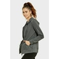 thumbnail image 4 of Cottonbell Women's Lightweight Cotton Blend Long Sleeve Zip Up Thin Hoodie Jacket, 4 of 4