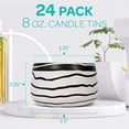 thumbnail image 6 of Hearts & Crafts Candle Tins with Lids - 8-oz. Zebra Tin Cans, 24-Pack - for Candles, Arts & Crafts, Storage, Gifts, and More, 6 of 7