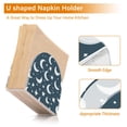 thumbnail image 4 of White Moon and Stars Thick U Shape Acrylic Napkin Holder Non Slip Space Saving for Kitchen, 4 of 9