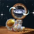 thumbnail image 2 of Lámpara de noche con forma de galaxia y astronauta, bola de cristal tallada en 3D, luminosa, para dormitorio, escritorio, decoración de resina, regalo de vacaciones, 2 of 6