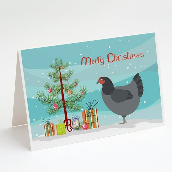 Jersey Giant Chicken Christmas Greeting Cards and Envelopes Pack of 8
