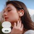 thumbnail image 5 of Earphone wireless, Hwkond Wireless Earbuds Bluetooth 5.3 In Ear Style EarphonesBuilt-in Microphone IPX4 Immersive Premium Sound Headset With Charging Case, White, Up To 60% Off, 5 of 7