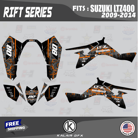 Kalair GFX Graphics Kit for Suzuki ATV LTZ400 (2009-2014) Rift Series Kalair GFX Graphics Kit for Suzuki ATV LTZ400 (2009-2014) Rift Series