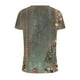 thumbnail image 5 of ICHUANYI ClearanceWomen Fashion Summer Sexy Fold Printed Regular Women Short Sleeves Round Neck Button Top(Army Green, L) ICHUANYI WER20232080502541, 5 of 5