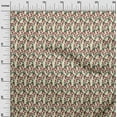 thumbnail image 2 of oneOone Silk Tabby Fabric Leaves & Floral Block Print Fabric BTY 42 Inch Wide, 2 of 4