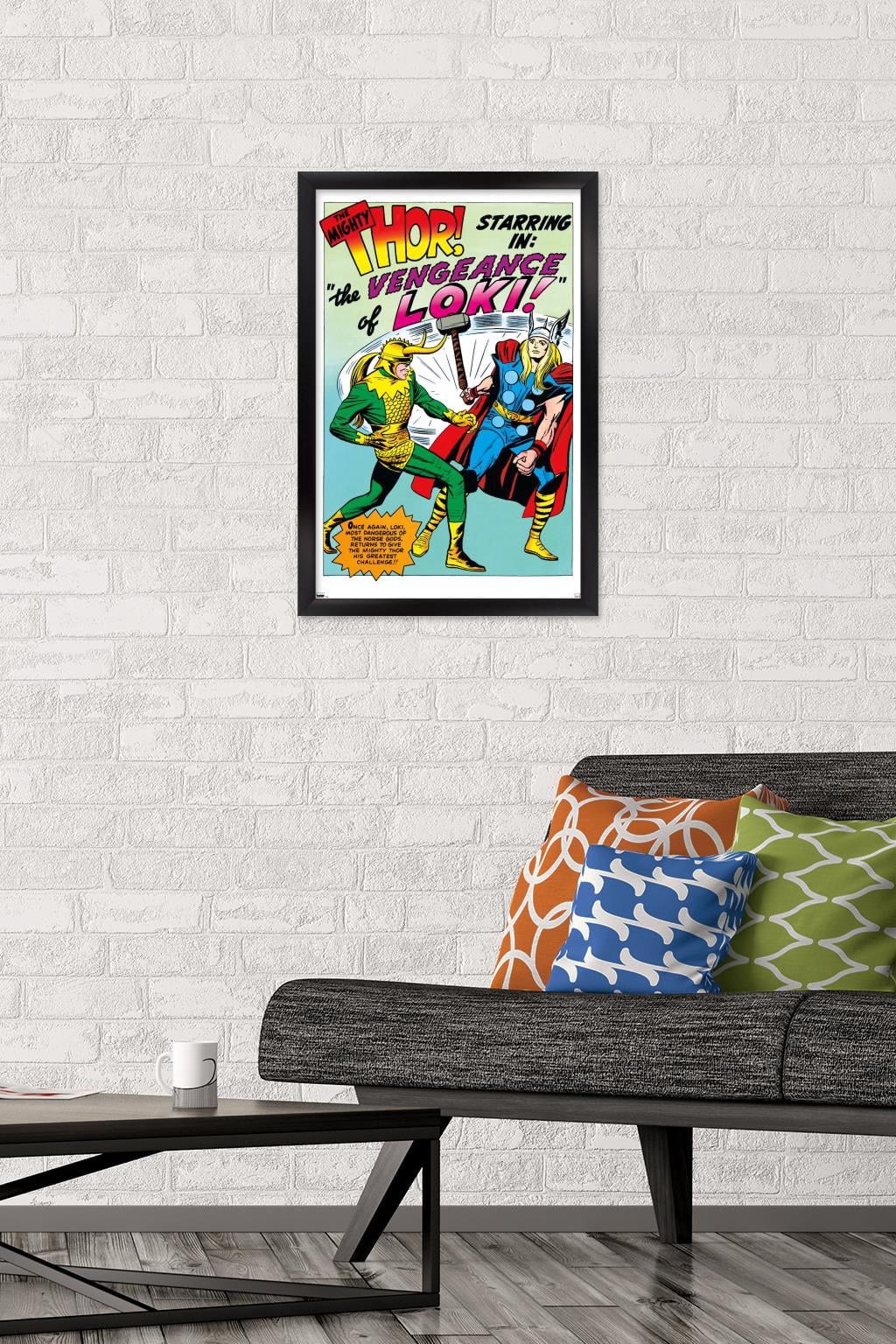 Marvel Comics - Loki - The Might Thor Wall Poster, 14.725" x 22.375", Framed