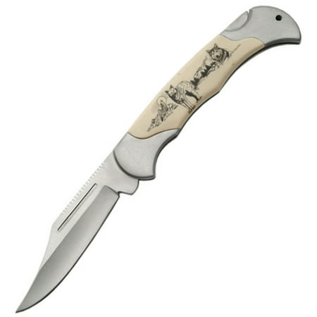 UPC 801608201635 product image for Szco Supplies Wolf Lock Back Folding Knife | upcitemdb.com