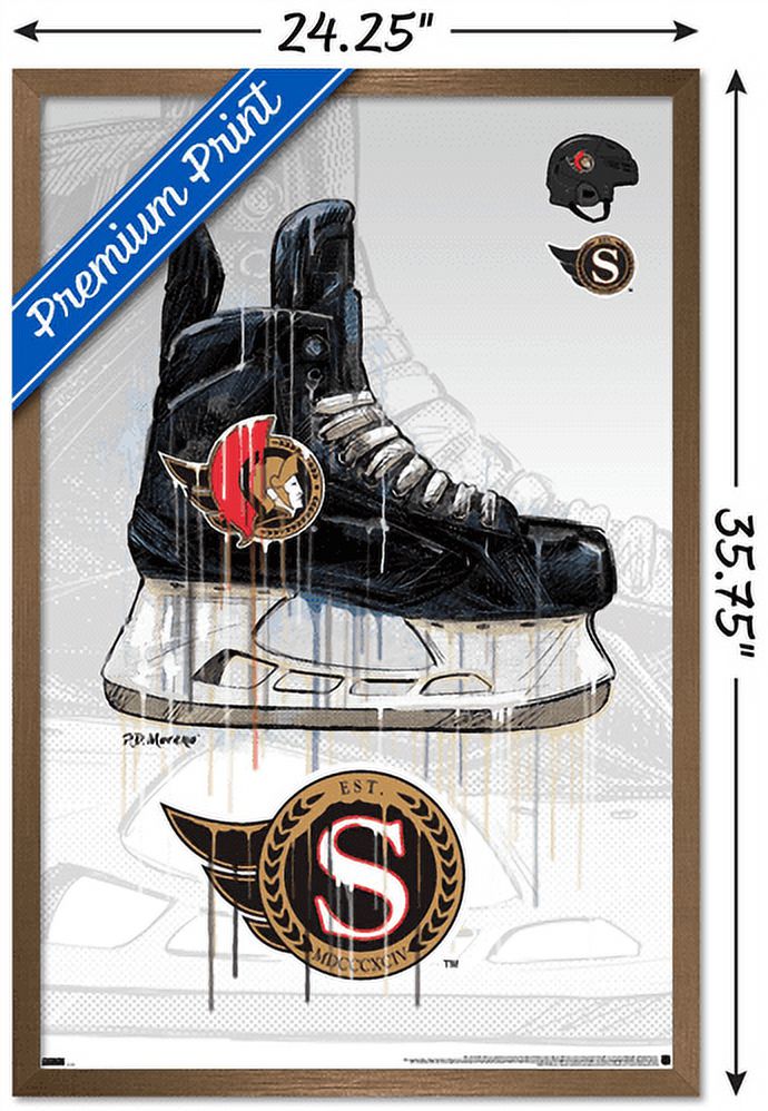 NHL Ottawa Senators - Drip Skate 21 Wall Poster, 22.375" x 34", Framed