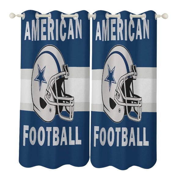 Football Cowteenagers Window Blackout Curtain 3d Printed Blackout Curtain Bedroom Living Room Hotel Window 2 Panel Shade