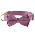 thumbnail image 1 of HLONK Durable Polyamide Adjustable Velvet Dog Collar - with Bowtie and Metal Buckle - Cute Solid Pattern for Small  Medium  and Large Dogs  Ideal Gift for Puppies, 1 of 7
