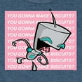 thumbnail image 3 of Invader ZIM - ZIM Happily Sticking His Tongue Out - You Gonna Make Biscuits - Toddler And Youth Girls Fleece Dress, 3 of 5
