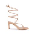 thumbnail image 3 of BLISSFUL STEP Women's Lace Up Strappy Block High Heel Sandals, 3 of 7