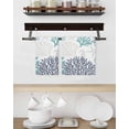 thumbnail image 3 of Teal Blue Grey Coastal Kitchen Dish Towels for Drying Dishes Set of 2, Summer Beach Coral Shell Starfish Waffle Weave Microfiber Hand Tea Bathroom Towels Quick Dry & Absorbent Towel 15.7x23.6, 3 of 7