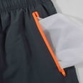 thumbnail image 5 of MADHERO Men's Swim Trunks Quick Dry Bathing Suits Swimwear with Zipper Pockets and Mesh Lining Dark Grey/Orange Size S, 5 of 6