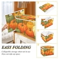 thumbnail image 4 of Foldable Fabric Storage Bin With Handle Collapsible Basket Box Storage With Lid Organizer Autumn Pumpkins, 4 of 7
