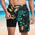 thumbnail image 2 of LIBRCLO Mens Swim Trunks with Liner 2 in 1 Thin Quick Dry Bathing Suits Hawaiian Swimsuits Swimwear Summer board Beach Shorts Black L, 2 of 6