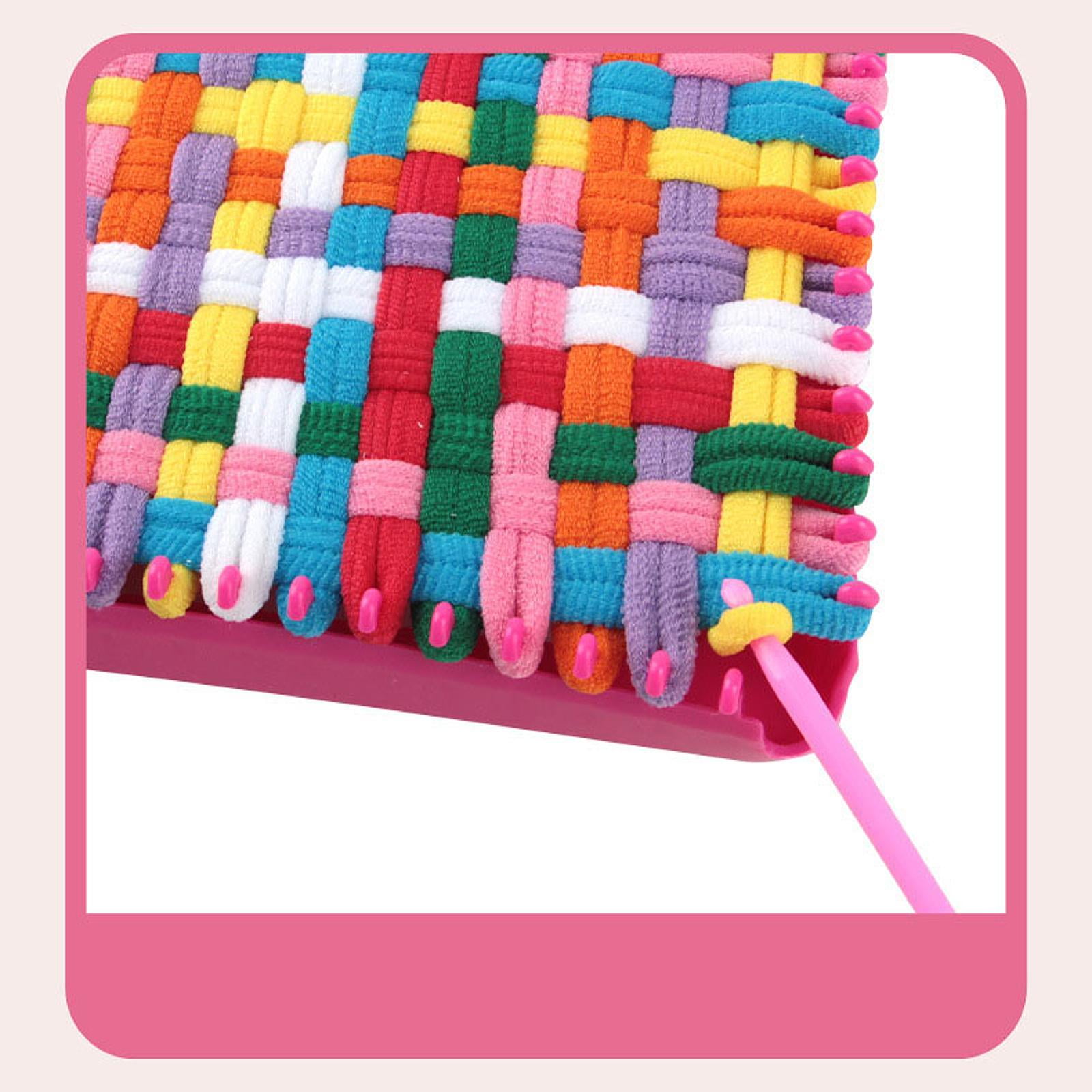 balikha Weaving Loom Kit Toys DIY Knitting Crochet Portable Crafts Gifts Potholder Loops Making Kits Sewing Craft for Adults Children 8 Colors
