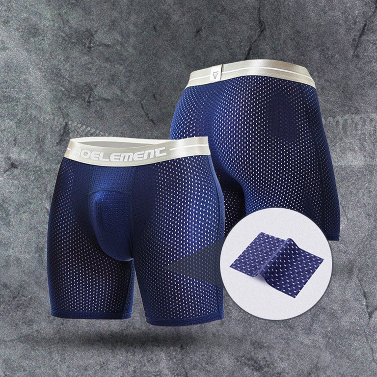 Aayomet Mens Underwear Boxer Briefs Men's Enhancing Underwear Briefs Ice  Silk Big Ball Pouch Briefs for Male Pack,Blue 3XL