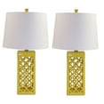 thumbnail image 2 of JT LIGHTING  Yellow Glazed Ceramic 24-inch Height Lamp (Set of 2), 2 of 4