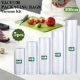 thumbnail image 2 of AMERTEER 5 rolls of different sizes combination of 3m vacuum sealing machine bags  without BPA  reusable  seven-layer co-extruded  pattern vacuum roll film bag  vacuum packaging bag for v, 2 of 5