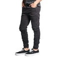 thumbnail image 4 of Victorious Men's Scrunch Stacked Biker Twill Jogger Pants JG882 - Charcoal - Small, 4 of 6