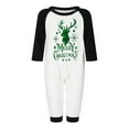 thumbnail image 2 of Christmas Pajamas for Family Long Sleeve Elk Graphic Tops + Plaid Trousers Set Winter Sleepwear, 2 of 10