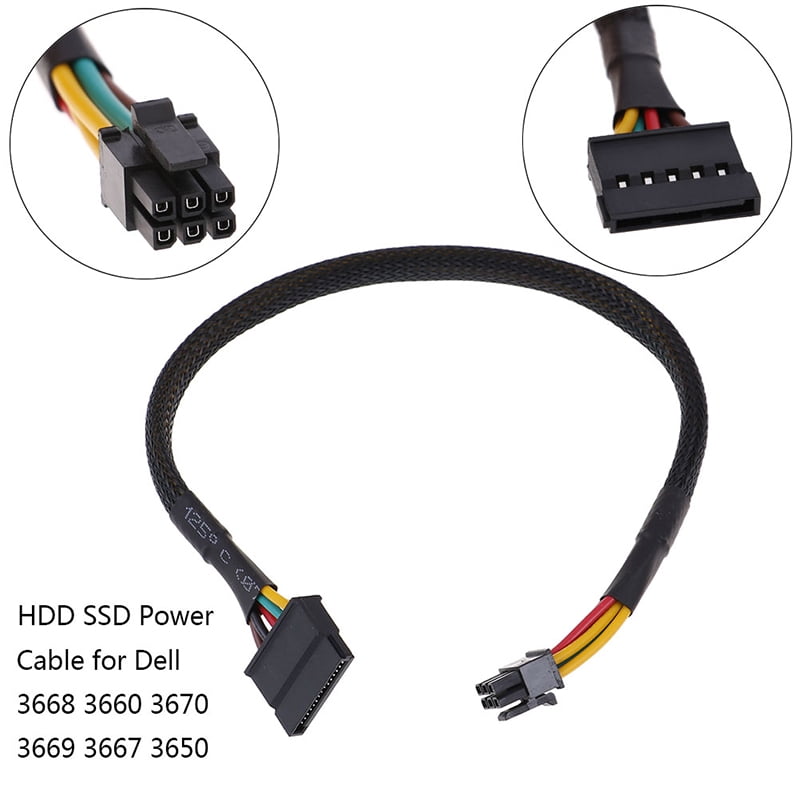 HDD SSD power cable 6 Pin to SATA 15Pin converter *cable for dell 3668 3667 36TS