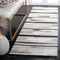 thumbnail image 2 of SAFAVIEH Studio Leather Forrester Striped Runner Rug, Ivory/Black, 2'3" x 5', 2 of 8