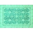 thumbnail image 1 of Ahgly Company Indoor Rectangle Oriental Turquoise Blue Traditional Area Rugs, 5' x 8', 1 of 4