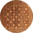 thumbnail image 1 of Ahgly Company Indoor Round Oriental Orange Industrial Area Rugs, 6' Round, 1 of 4