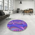 thumbnail image 3 of Ahgly Company Indoor Rectangle Patterned Blue Violet Purple Area Rugs, 5' x 7', 3 of 6