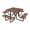Brown, variant on Vestil Manufacturing PT-MX-ST-46-BN 46 x 46 in. Expanded Metal Square Top Picnic Table - Brown