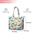 thumbnail image 4 of Colorful Dinosaurs Holding Flowers Travel Tote Bags for Women Carry On,Large Weekender Bags for Women Travel,Multi Functional Duffle Bag for Work,Shopping,Sports, 4 of 5