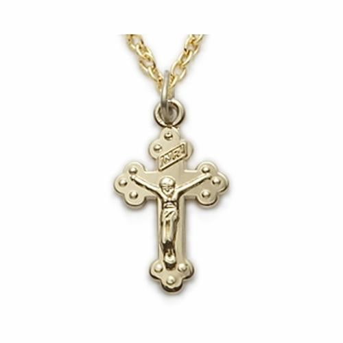 SINGER 10K Gold Filled Baby cross crucifix Pendant Baptism Gifts