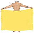thumbnail image 3 of HAPPY BAY Men's Pareo Bath Trunk Swimwear Sarong Swim Beach Wrap One Size Yellow, Solid Summer Vacation Aloha, 3 of 3